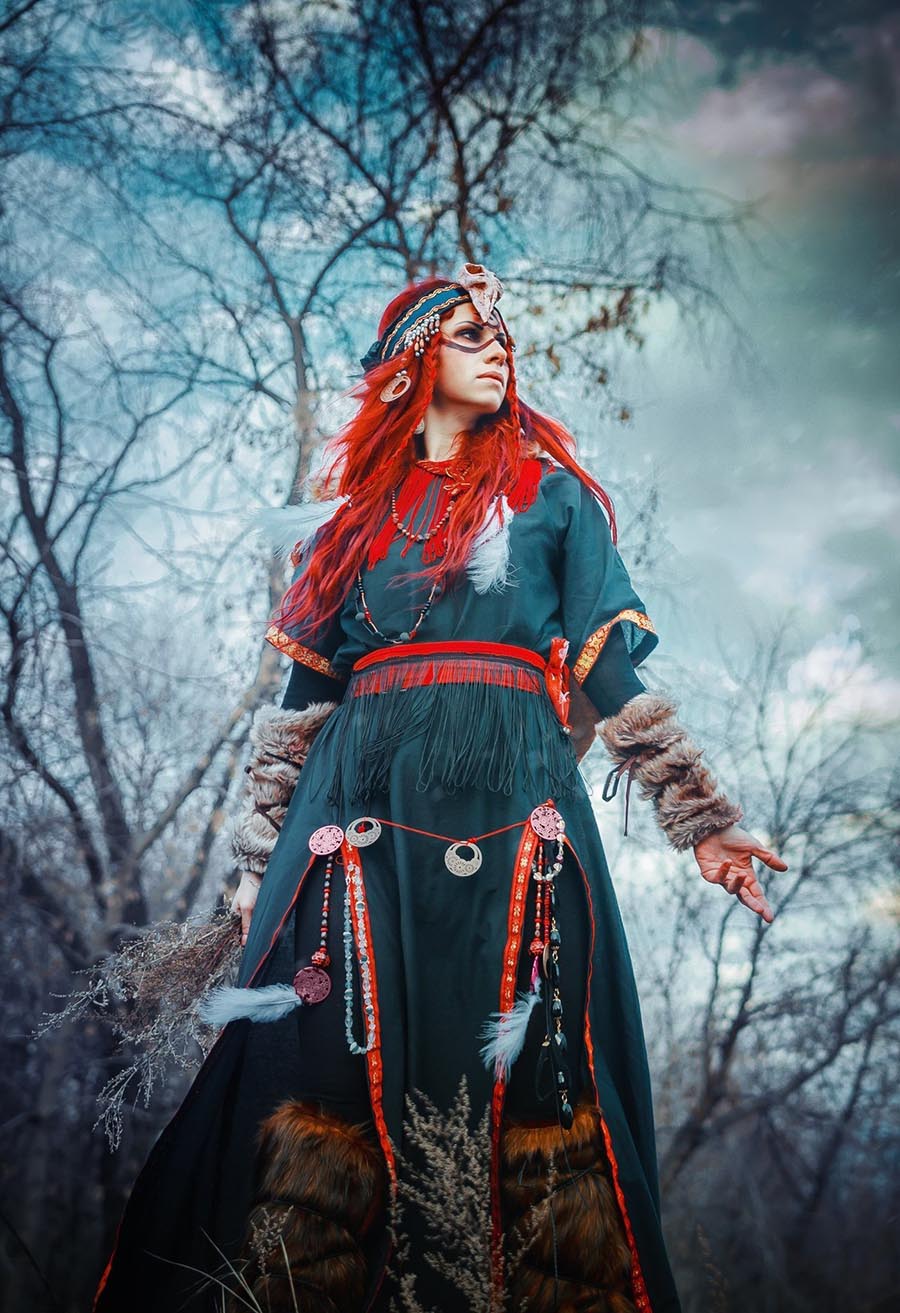 Girls in Slavic costumes underwear in Guatemala