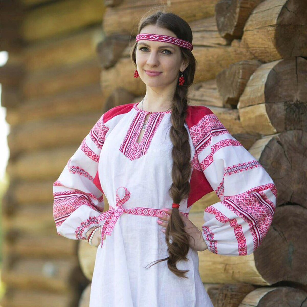 Girls in Slavic costumes in Guatemala