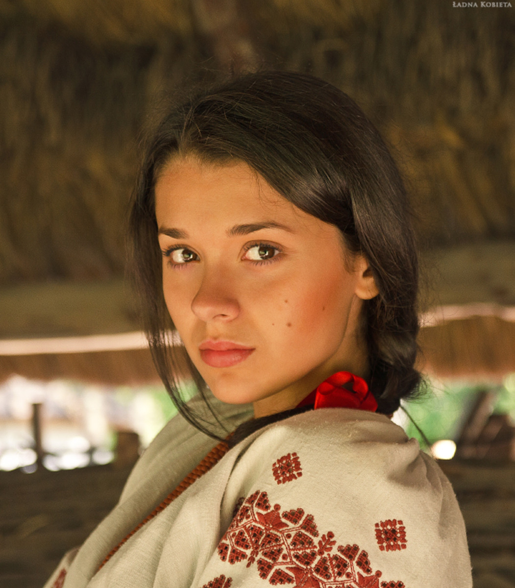 Girls in Slavic costumes in Guatemala