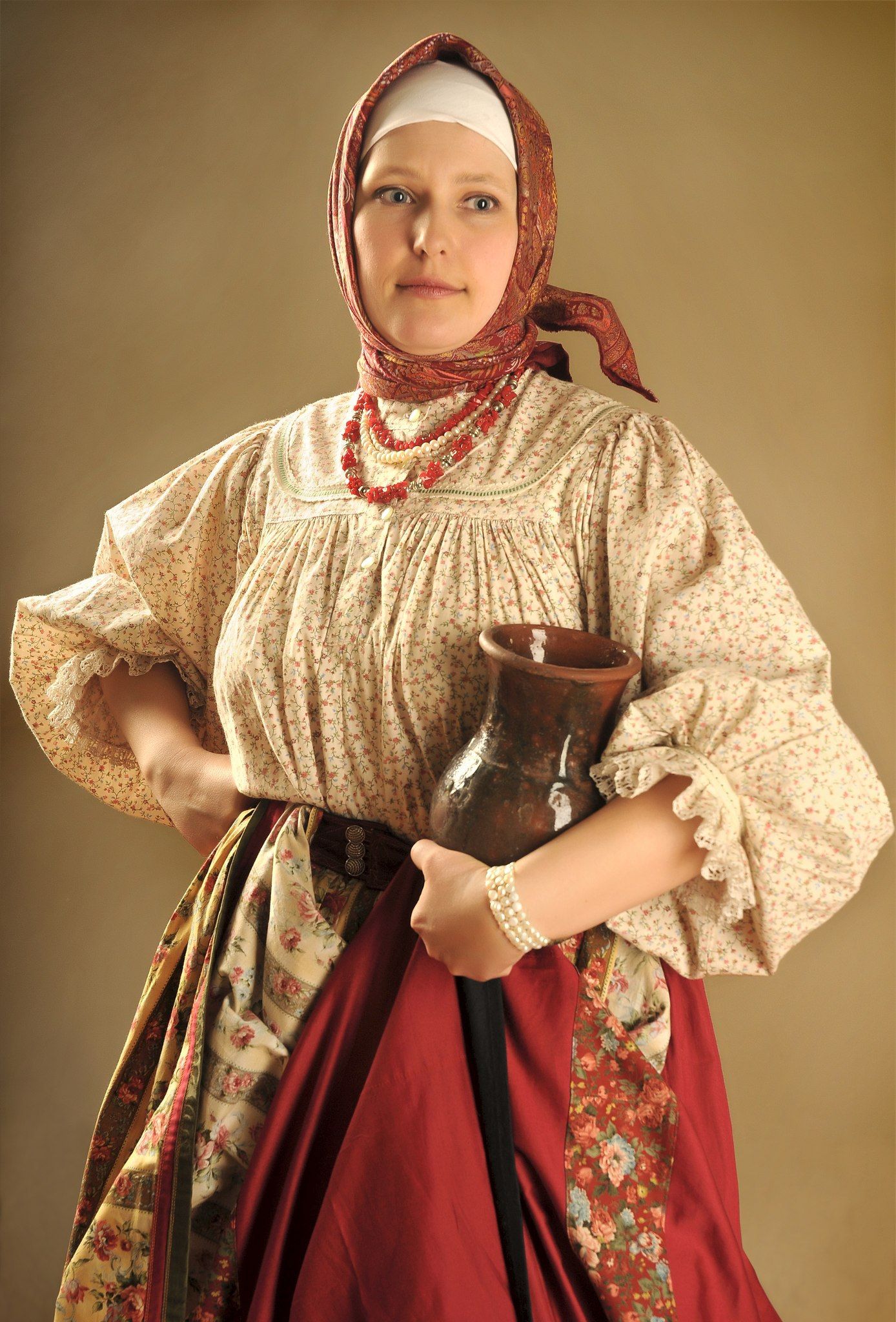 Girls in Slavic costumes in Guatemala